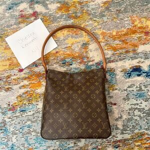 Louis Vuitton GM Monogram Canvas Looping Shoulder Bag Authentic